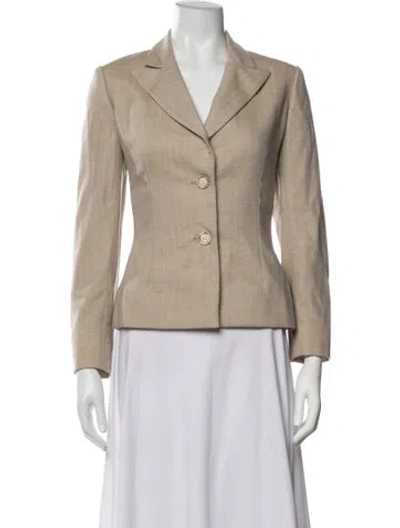Pre-owned Bill Blass Blazer In Neutrals