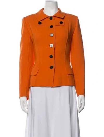 Pre-owned Bill Blass Blazer In Orange