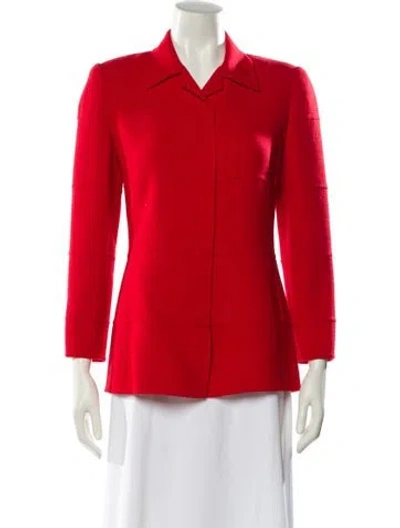 Pre-owned Bill Blass Blazer In Red
