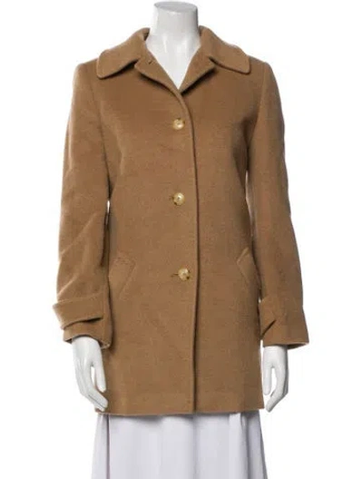 Pre-owned Bill Blass Camel Hair Peacoat In Neutral