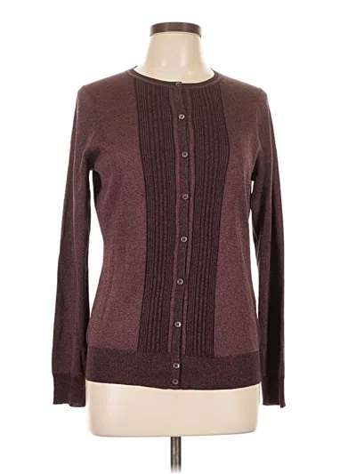 Pre-owned Bill Blass Cardigan Sweater In Burgundy