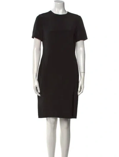 Pre-owned Bill Blass Crew Neck Knee-length Dress In Black