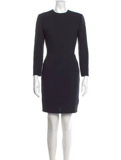 Pre-owned Bill Blass Crew Neck Knee-length Dress In Black