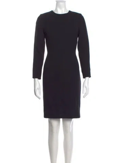 Pre-owned Bill Blass Crew Neck Knee-length Dress In Black