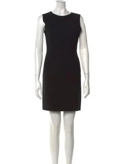 Pre-owned Bill Blass Crew Neck Knee-length Dress In Black