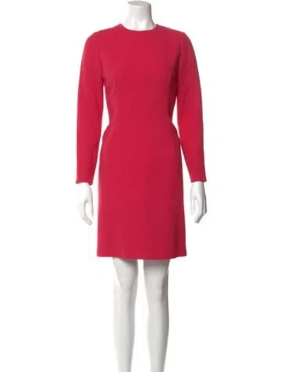Pre-owned Bill Blass Crew Neck Mini Dress In Pink