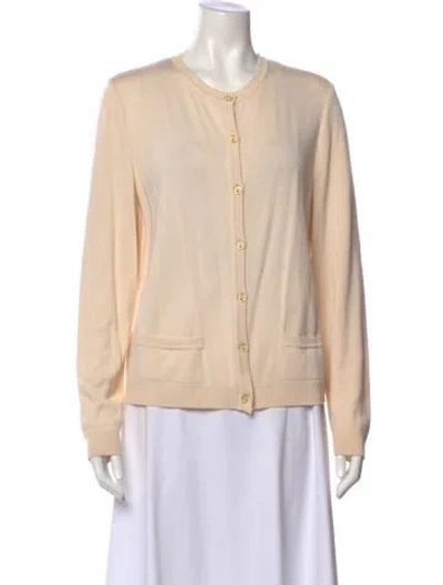 Pre-owned Bill Blass Crew Neck Sweater In Neutral