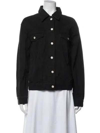 Pre-owned Bill Blass Denim Jacket In Black