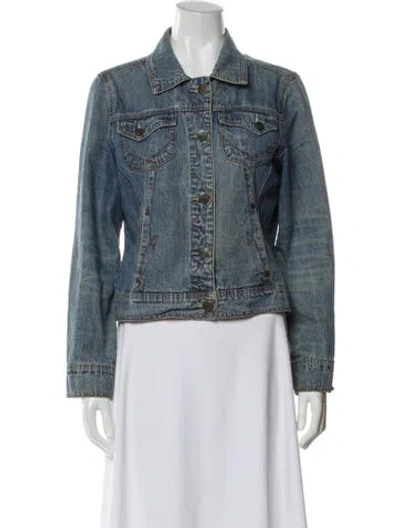 Pre-owned Bill Blass Denim Jacket In Blue