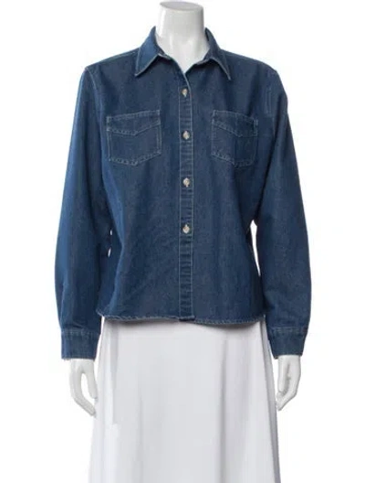 Pre-owned Bill Blass Denim Jacket In Blue