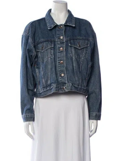 Pre-owned Bill Blass Denim Jacket In Blue
