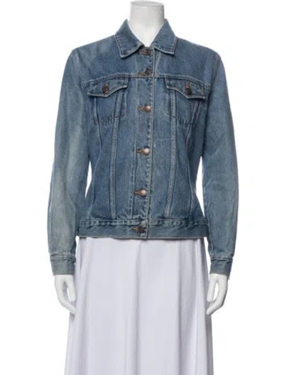 Pre-owned Bill Blass Denim Jacket In Blue