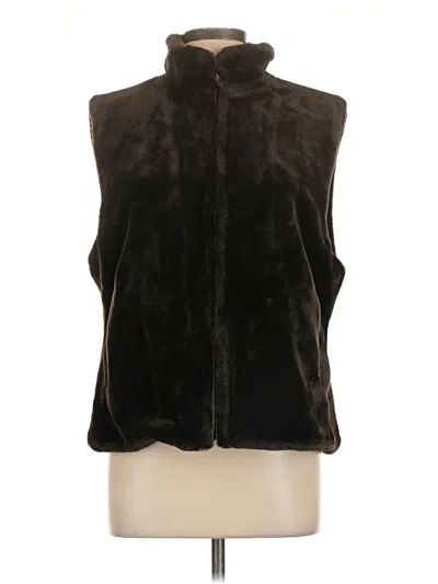 Pre-owned Bill Blass Faux Fur Vest In Black