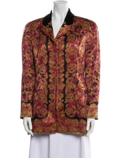Pre-owned Bill Blass Floral Print Blazer