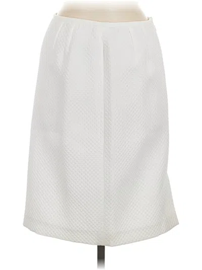 Pre-owned Bill Blass Formal Skirt In White