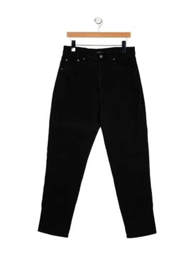 Pre-owned Bill Blass High-rise Straight Leg Jeans In Black