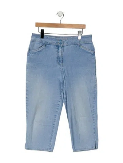 Pre-owned Bill Blass High-rise Straight Leg Jeans In Blue