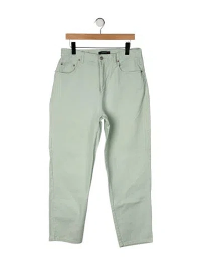 Pre-owned Bill Blass High-rise Straight Leg Jeans In Green