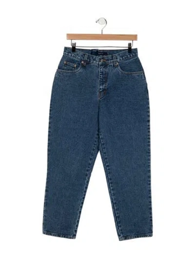 Pre-owned Bill Blass High-rise Straight Leg Jeans W/ Tags In Blue