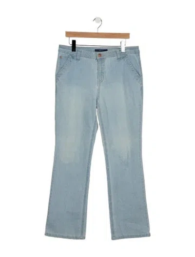 Pre-owned Bill Blass High-rise Wide Leg Jeans In Blue
