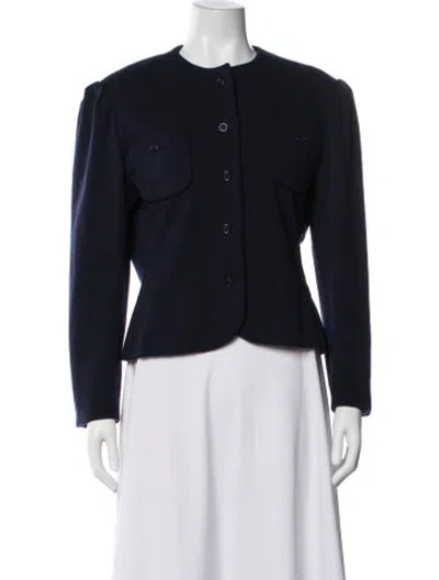 Pre-owned Bill Blass Jacket In Blue