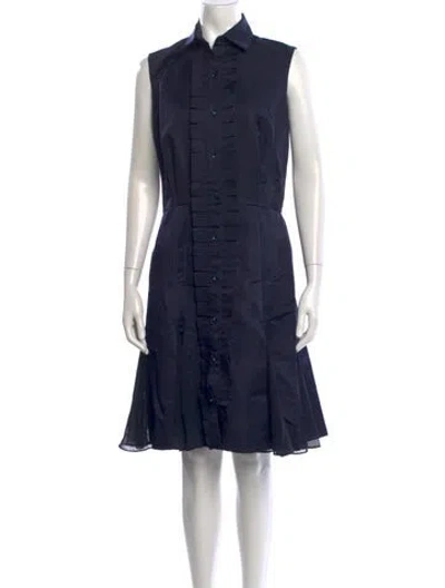 Pre-owned Bill Blass Knee-length Dress In Blue