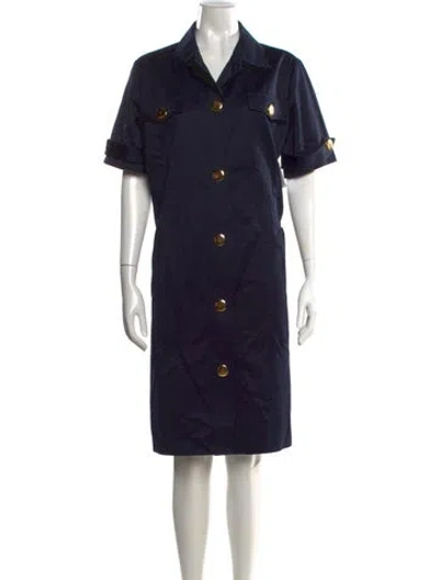 Pre-owned Bill Blass Knee-length Dress In Blue