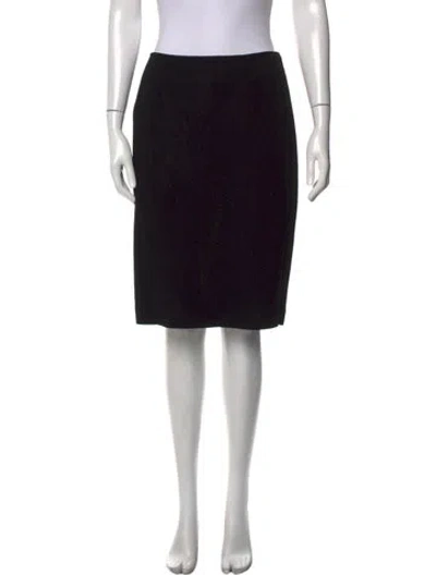 Pre-owned Bill Blass Knee-length Skirt In Black
