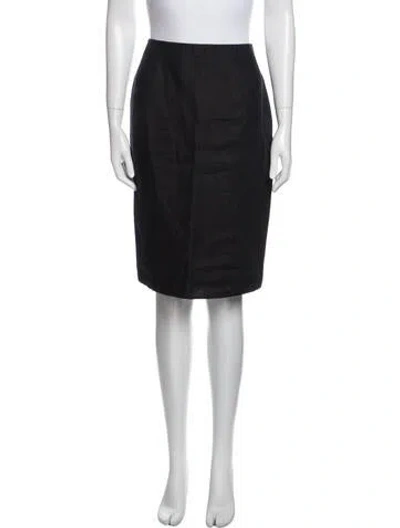 Pre-owned Bill Blass Knee-length Skirt In Black