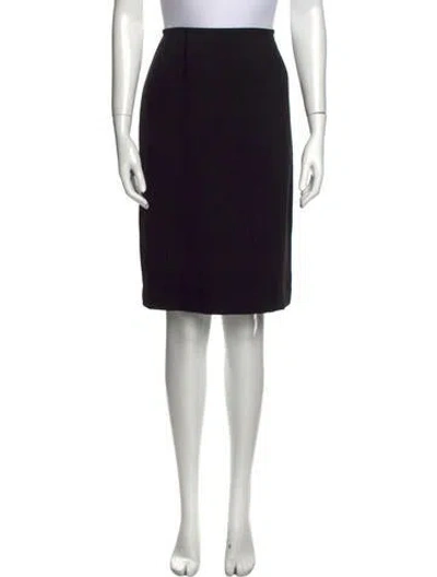 Pre-owned Bill Blass Knee-length Skirt In Black