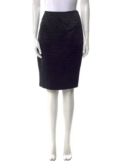 Pre-owned Bill Blass Knee-length Skirt In Black