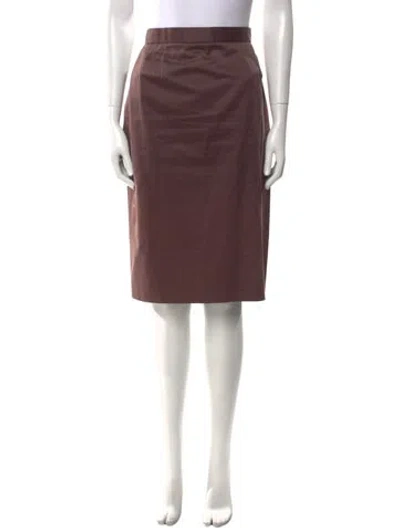 Pre-owned Bill Blass Knee-length Skirt In Brown