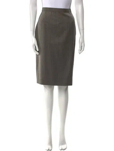 Pre-owned Bill Blass Knee-length Skirt In Brown