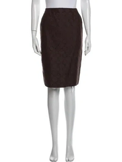 Pre-owned Bill Blass Knee-length Skirt In Brown
