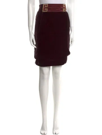 Pre-owned Bill Blass Knee-length Skirt In Burgundy