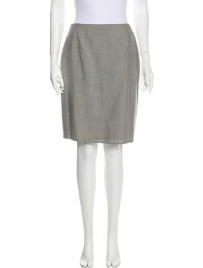 Pre-owned Bill Blass Knee-length Skirt In Gray