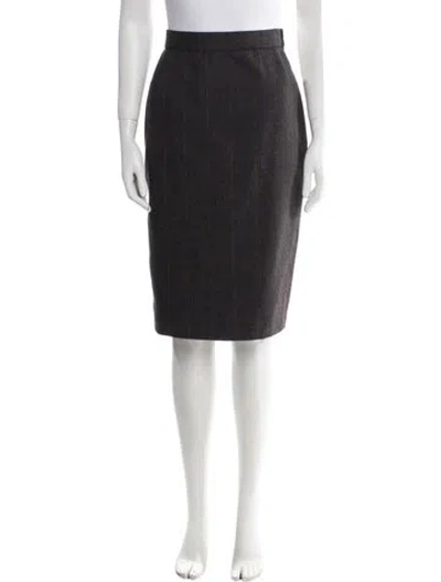 Pre-owned Bill Blass Knee-length Skirt In Gray