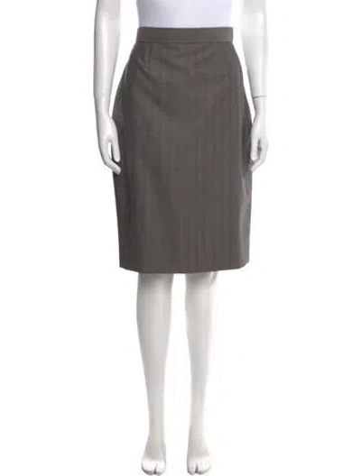 Pre-owned Bill Blass Knee-length Skirt In Gray