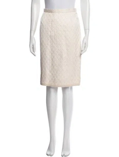 Pre-owned Bill Blass Knee-length Skirt In Neutral