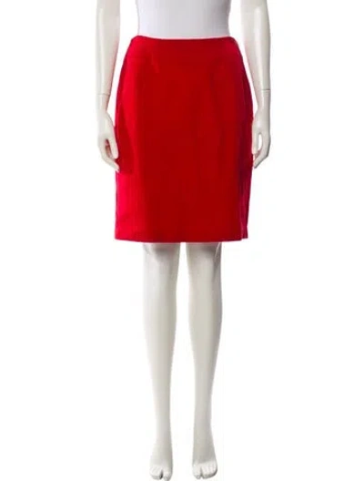 Pre-owned Bill Blass Knee-length Skirt In Red