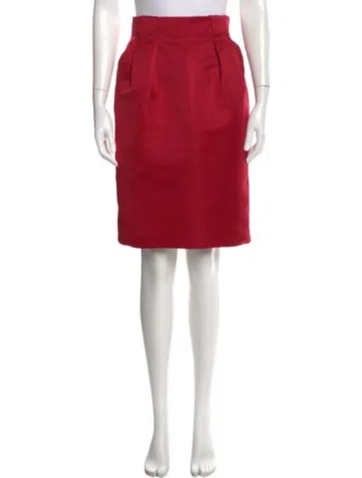 Pre-owned Bill Blass Knee-length Skirt In Red