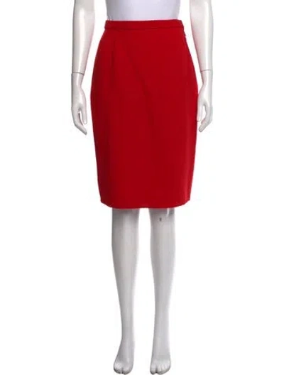 Pre-owned Bill Blass Knee-length Skirt In Red
