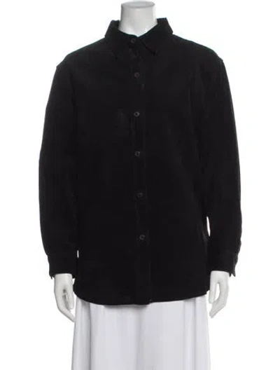 Pre-owned Bill Blass Leather Jacket In Black