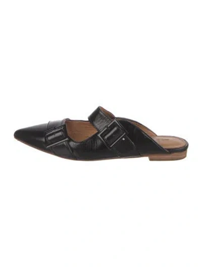 Pre-owned Bill Blass Leather Mules In Black