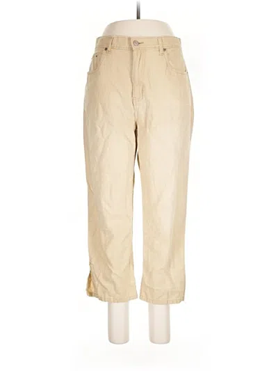 Pre-owned Bill Blass Linen Pants In Brown