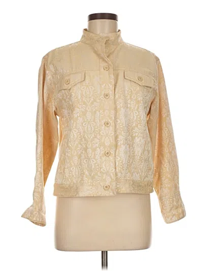 Pre-owned Bill Blass Long Sleeve Blouse In Gold