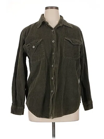Pre-owned Bill Blass Long Sleeve Polo Shirt In Green