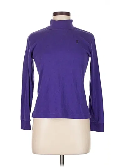 Pre-owned Bill Blass Long Sleeve Turtleneck In Purple