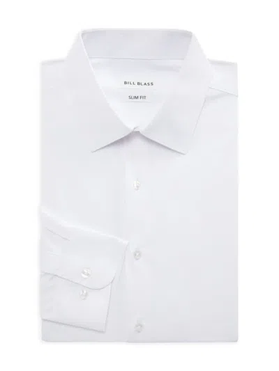 Bill Blass Men's Solid Slim Fit Dress Shirt In White