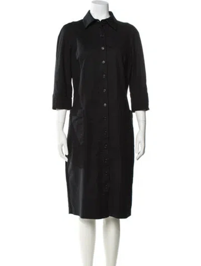 Pre-owned Bill Blass Midi Length Dress In Black